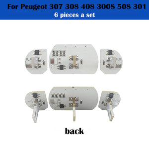 6 pièces <span class=keywords><strong>voiture</strong></span> dôme carte panneau lumineux à l'intérieur du toit lampe de lecture conseil <span class=keywords><strong>LED</strong></span> <span class=keywords><strong>ampoule</strong></span> éclairage remplacement pour Peugeot 307 308 408 3008 508 301 - Product Image 3