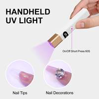 Sèche-ongles portable à LED UV rechargeable sans fil, mini lampe à ongles électrique de type C, alimentée par USB, 3W, pour le nail art