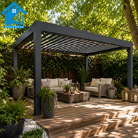 Pergola bioclimatique intelligente en aluminium de luxe écologique Sweet Home avec système de toit électrique, imperméable, pour l'extérieur, avec télécommande