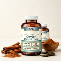 Cannelle de Ceylan 1200 mg par portion, 60 capsules végétales, 30 portions