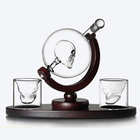 Carafe à vin, whisky, Vodka, 850ml, ensembles de carafe en verre globe avec tasses