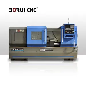 CK6150 tornio CNC orizzontale a 2 assi in metallo ad alta precisione realizzato in cina Fanuc