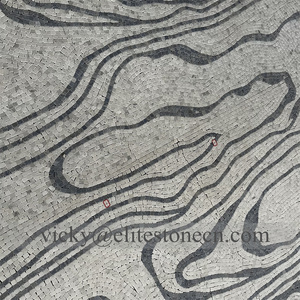 Outdoor Kalkstein Mosaik getrommelt Innenhöfe Wege und Eingänge für Villa und Hotel - Product Image 1