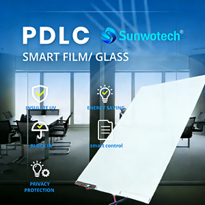 자가 점착식 84%/88%/91% 투명도 전동 스마트 PDLC 필름 조광기 PDLC 장식 필름 스마트 주택용 창문 필름 - Product Image 4