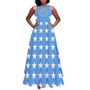 Somali Flag A-Line Women Maxi Casual Dresses Clothing Ethnic Sleeveless Long Party Dress Traditional Dresses To Wear In 2023