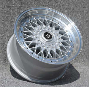 Jantes en alliage argentées de style VIP 16x8 16x9 ET15 <span class=keywords><strong>25</strong></span> 4X100 73.1CB avec rivets dorés pour personnalisation de berlines de luxe - Product Image 5