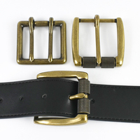 Meetee XP236 40mm DIY Retro Boucles de ceinture en laiton antique Accessoires remplaçables pour les ceintures décontractées pour hommes Boucles à tête de rouleau