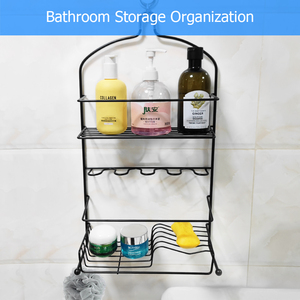 Caddy de <span class=keywords><strong>ducha</strong></span> colgante, accesorios de baño, soporte <span class=keywords><strong>para</strong></span> botella de Gel de <span class=keywords><strong>ducha</strong></span> de esquina, estantes sobre el inodoro con ganchos de cesta de almacenamiento - Product Image 3