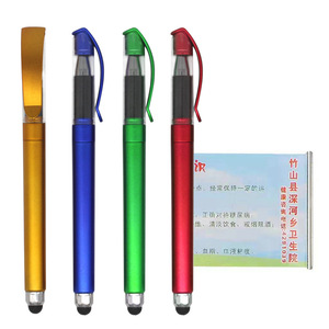 Personalizzato stella pubblicità Banner di carta penne in metallo plastica retrattile Click Aid barare 2 in 1 penna regalo - Product Image 6