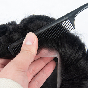 Toupee Aust Nuevo de Alta Calidad con Encaje Completo, Cabello Humano Indio Remy 100% Anudado a Mano, Ondulado Ligero, Línea Frontal Natural Graduada - Product Image 2