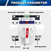 Livraison rapide CE Ats 220v Interrupteurs de transfert automatique bipolaires 63a Ats