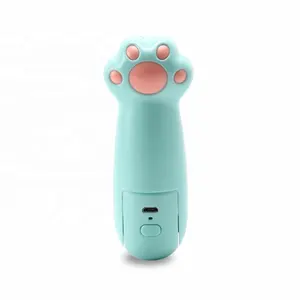 Mini mèo chân dễ thương cầm tay quạt gấp với ngọn đuốc, Kawaii mèo chân USB sạc tiện dụng người hâm mộ cho quà tặng