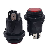 Interrupteur à bouton-poussoir rond 16A250V AC T105 25mm IP67 RL5-1P21/N ON-OFF avec verrouillage et voyant rouge, étanche