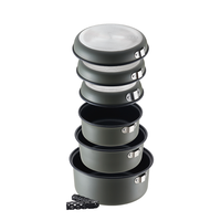 Ensemble de cuisine de camping en aluminium léger Green Backpacking 8 pièces pour la randonnée