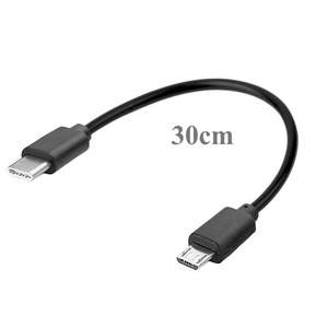 0,3 m USB <span class=keywords><strong>tipo</strong></span> C macho <span class=keywords><strong>Micro</strong></span> <span class=keywords><strong>B</strong></span> 2,0 macho corto OTG <span class=keywords><strong>cargador</strong></span> de datos para teléfonos móviles Android cobre puro PVC impresora USB Compatible - Product Image 4