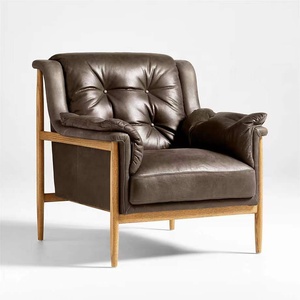 Sassanid OEM stile danese Top in pelle di grano sedia di lusso <span class=keywords><strong>da</strong></span> salotto fatta su ordinazione sedia di accento in pelle di sigaro - Product Image 1