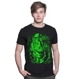 Estate Noctilucence T shirt Manica Corta Tee Top Uomini 3D Luminoso T-shirt