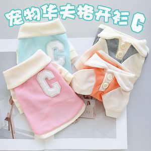 <b>Cat</b> Dog Vest Letter C Design Pink Blue Polyester Breathable Pet <b>Clothes</b> Spring Autumn Wear - Product Image 5