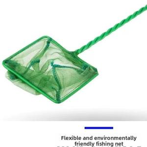 Filet de pêche pour <span class=keywords><strong>aquarium</strong></span> de qualité supérieure, design rond et carré, plastique vert + fil de fer, accessoires pour <span class=keywords><strong>aquarium</strong></span>, filet de pêche - Product Image 4