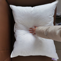 Coussin en coton doux, intérieur en duvet de canard, remplissage de plumes, pour maison, hôtel, forme carrée, vente en gros, 1 pièce