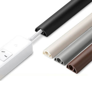 Vendeur chaud noir cordon d'alimentation couvercle souple PVC <span class=keywords><strong>sol</strong></span> câble protecteur 1 voie <span class=keywords><strong>fil</strong></span> caoutchouc Base chaussée sécurité câble goulotte Pvc - Product Image 4