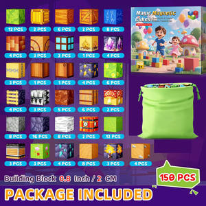 150 pièces de blocs de construction magnétiques, jouets sensoriels pour les garçons et les filles de plus de <span class=keywords><strong>3</strong></span> <span class=keywords><strong>ans</strong></span>, cadeaux de Pâques, cadeaux d'anniversaire, jeux de plein air pour enfants - Product Image 2