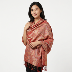 Handmade Jacquard Woven 100% Silk Pashmina <b>Shawl</b> for Women Autumn Elegant Long Multi-Functional Skin-Friendly Scarf - Product Image 4