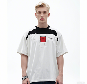 Camiseta de diseñador para hombre, manga corta, detalles cortados con láser: moderna y elegante - Product Image 4