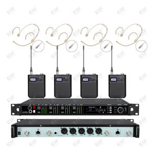 Micrófono Inalámbrico EIF AD4Q de 4 Canales, Micrófono de Mano/Lavalier/para Auriculares, Compatible con SKM9/SKM11/BETA58 para Cantar en Escenario - Product Image 5