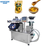 Machine de remplissage de sauces entièrement automatique à double tête, pour base de fondue, pâte de miel, avec buse d'aspiration autoportante pour sachets