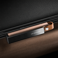 Désodorisant premium, clip voiture en noyer et métal avec boucle cuir, diffuseur universel de grille d'aération, OEM