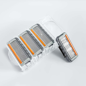 Recharges de lames pour <span class=keywords><strong>rasoir</strong></span> à six lames en acier inoxydable Platinum, pour un rasage lisse pour hommes, soin personnel Shavcooo - Product Image 2