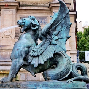 Giardino grande grifone in ottone Gryphon statua in bronzo grifone fontana scultura - Product Image 1