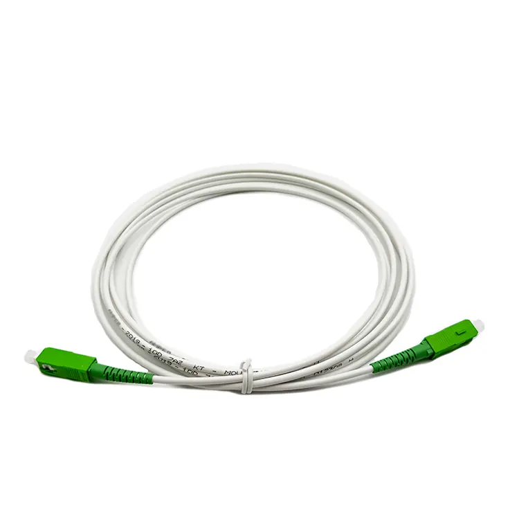 Kabel patch putih cerdas sc/apc-sc/apc