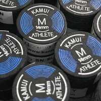 Pointe de queue de billard professionnelle en cuir Kamui Athlete S/M/H, 14 mm, 8 couches, fabriquée en Chine, à vendre