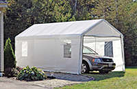 Bollison Garage/Raideau de protection pour voiture enroulable, abri de jardin portable en métal et tissu, tentes automobiles portables en acier et PVC, garage en bâche.