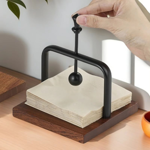 Wholesale Solid Wood Napkin Holder Restaurant Tissue Box Cafe <b>Tabletop</b> Dispenser Hotel Desktop Organizer Decorative <b>Storage</b> - Product Image 1