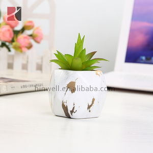 Vasi in Ceramica Smaltata Geometrica Mini per <span class=keywords><strong>Piante</strong></span> Succulente, Piccoli Fioriere con Foro di Drenaggio per Uso Domestico - Product Image 6