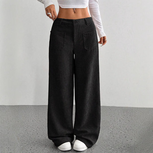 <span class=keywords><strong>Pantaloni</strong></span> Vintage Casual da <span class=keywords><strong>Donna</strong></span> in <span class=keywords><strong>Velluto</strong></span> <span class=keywords><strong>a</strong></span> <span class=keywords><strong>Coste</strong></span> <span class=keywords><strong>a</strong></span> Vita Alta e Gamba Larga, Stile Europeo-Americano, Autunno-Inverno - Product Image 6