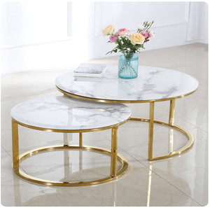 Tavolino rotondo in metallo dorato Base da tavolo durevole <span class=keywords><strong>mobili</strong></span> da <span class=keywords><strong>soggiorno</strong></span> in acciaio inossidabile moderno di alta qualità - Product Image 3