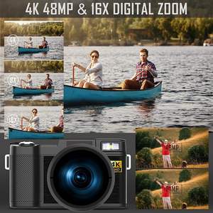 4K Vlog Digital Camcorder, With Tripod 16X 3.0" Display <b>Card</b> up to 128GB - Product Image 3