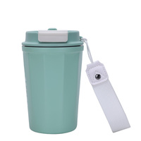 Camping en plein air personnalisé 360ml Portable simple paroi expresso tasses à café tasse de voyage en acier inoxydable gobelet avec couvercle