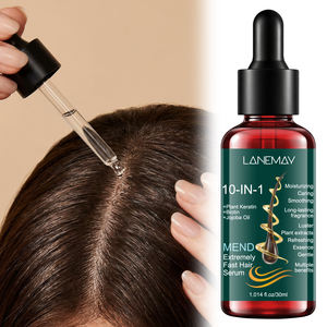 Huile Essentielle de Kératine 10-en-1 aux Extraits de Plantes, Hydratante, Lisse, Parfum Longue Durée, Éclat Rafraîchissant, avec Huile de Romarin et Huile de Ricin - Product Image 1