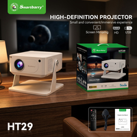 Projecteur intelligent Android 11 HT29 2K, 1 Go + 8 Go, LCD, 120 lumens, projection 10 m, support réglable, portable pour utilisation en conférence
