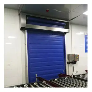 Professional fast action door factory with rolling shutter door fast action freezer refrigerator PVC high speed cold room door