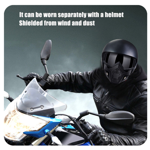 Casco de Motocross al aire libre Gafas Anti-uv a prueba de viento Deportes Motocicleta Gafas Máscara facial extraíble - Product Image 6