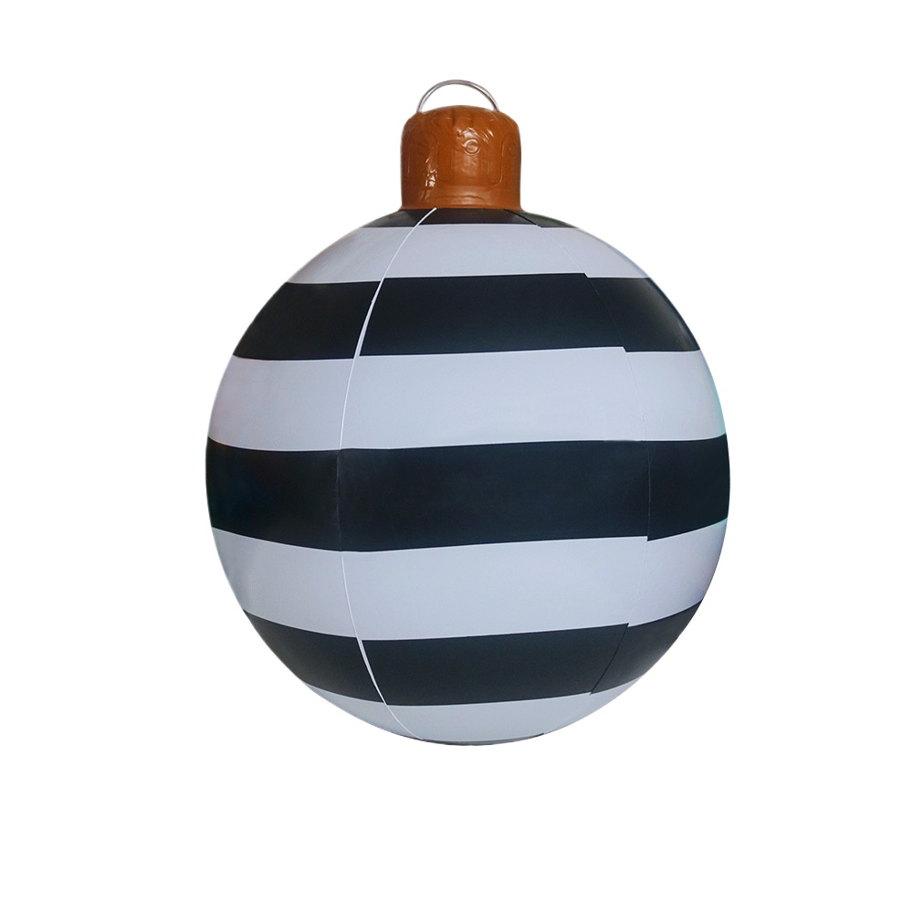 Boule de Noël à rayures noires