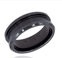 Großhandel 8mm 6mm Schwarz Weiß Rosa Blau Keramik Ring Kern rohlinge Hochglanz poliert DIY Keramik Blank Core Ring