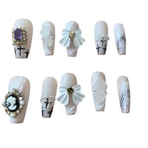 Faux Ongles Artificiels Pressés Détachables ABS Faits Main, 10 Pièces, Apparence Haut de Gamme, Vente en Gros - Product Image 4