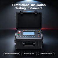 Testeur de résistance d'isolement portable haute précision 15 kV avec boîtier IP54, batterie rechargeable, téléchargement USB et mesure multiparamètres pour équipement